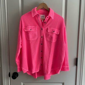 Aerie Lumberjane Waffle Shacket XL